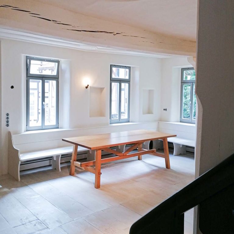 salle à manger peinture à la chaux