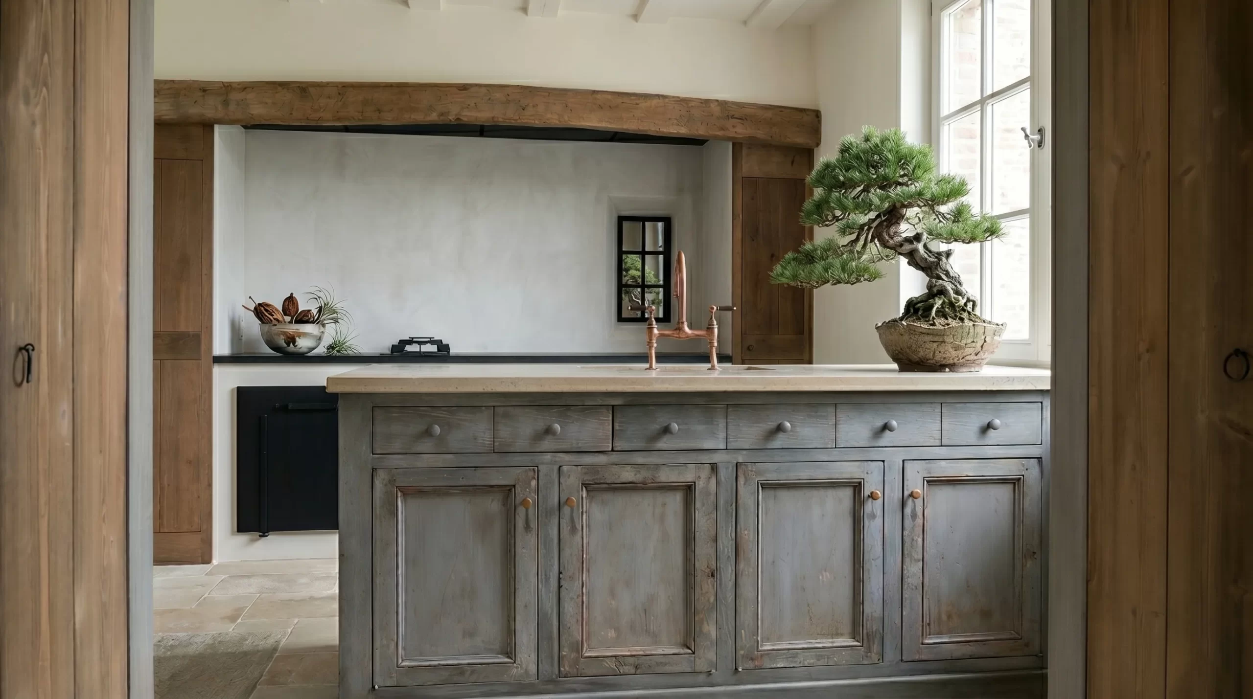 Cuisine rustique béton-ciré Mortex
