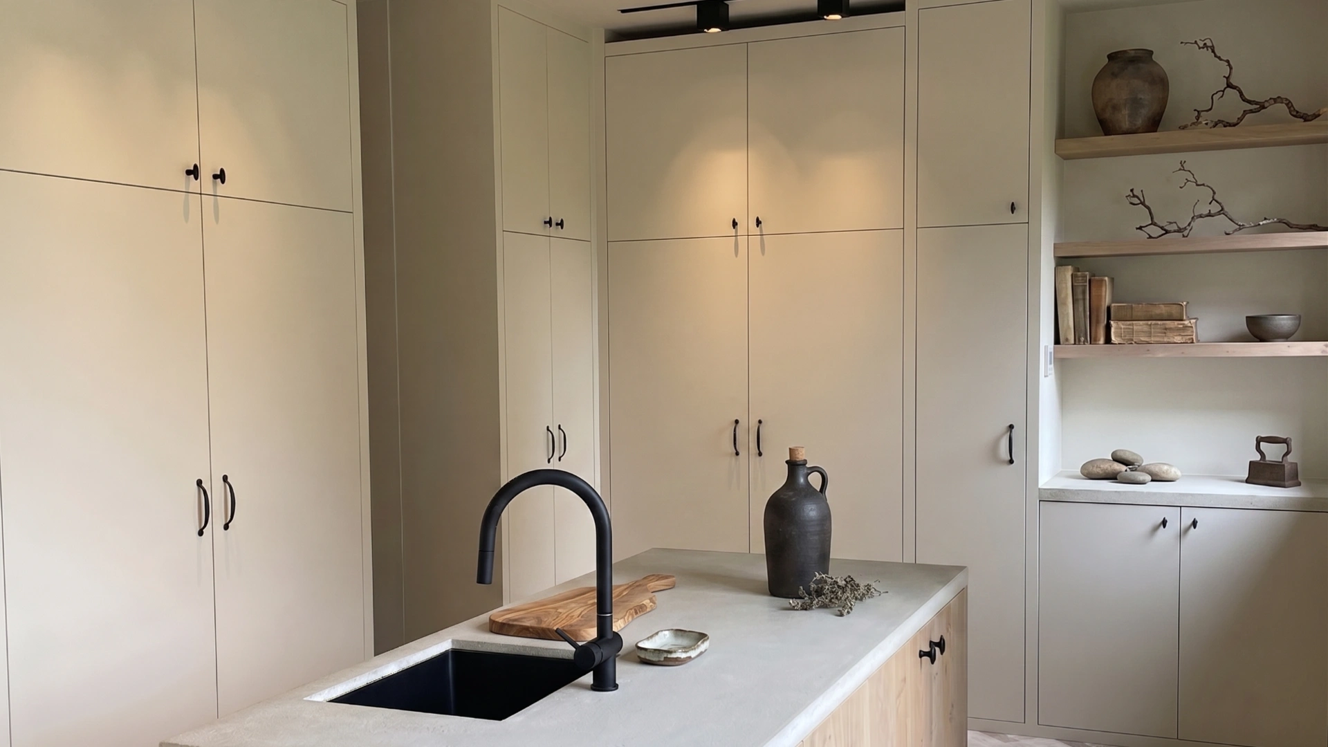 Arrière cuisine Meuble béton-ciré Morex